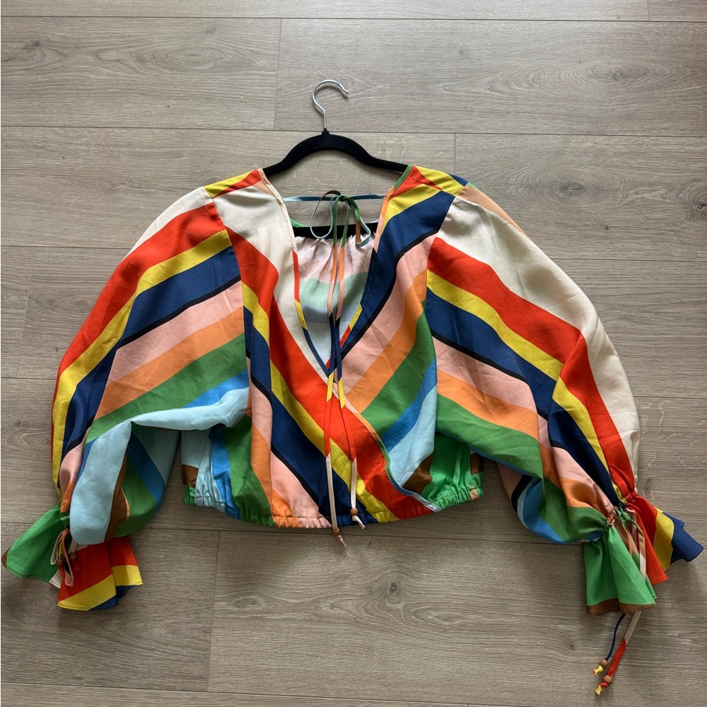 Hope for Flowers Colorful Striped Women's Top‎ Size Medium - Picture 9 of 15